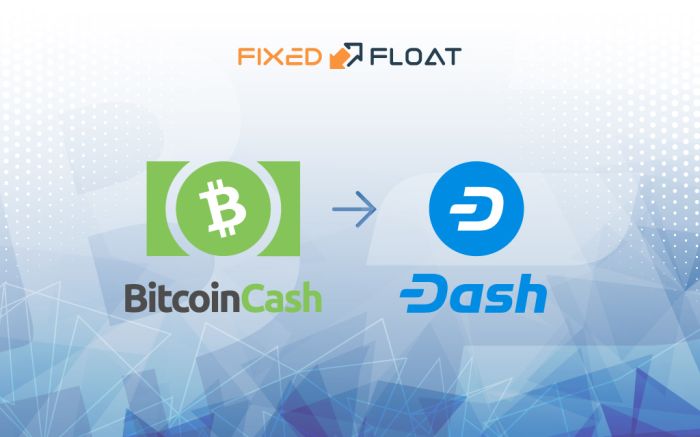 Câmbio Bitcoin Cash por Dash