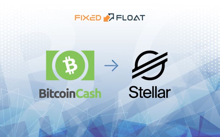 Tauschen Sie Bitcoin Cash gegen Stellar Lumens