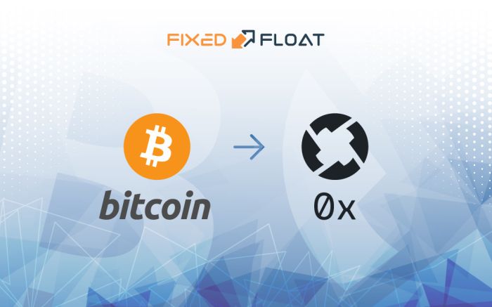 Tauschen Sie Bitcoin gegen 0x