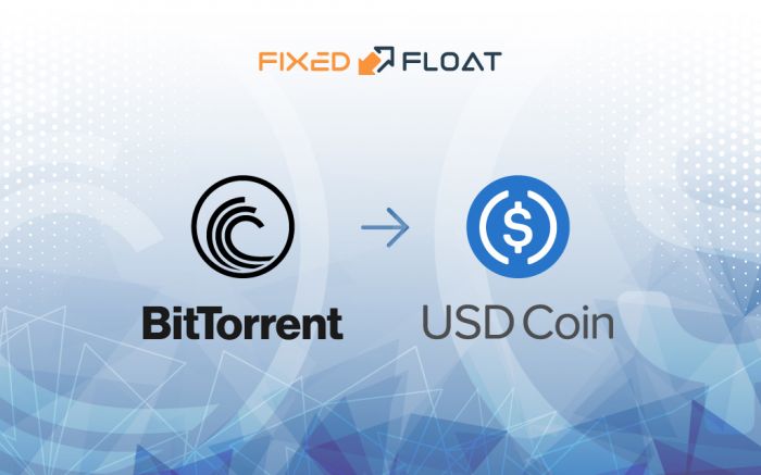 Обмен BitTorrent на USD Coin
