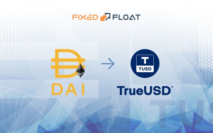Exchange DAI (ERC20) to TrueUSD
