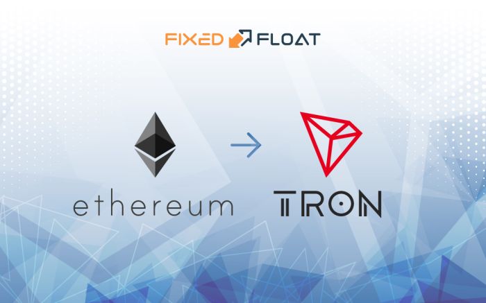 Câmbio Ethereum para Tron