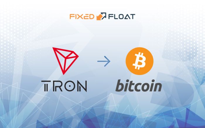 Câmbio Tron por Bitcoin