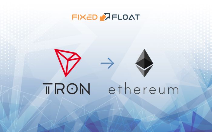 Câmbio Tron por Ethereum