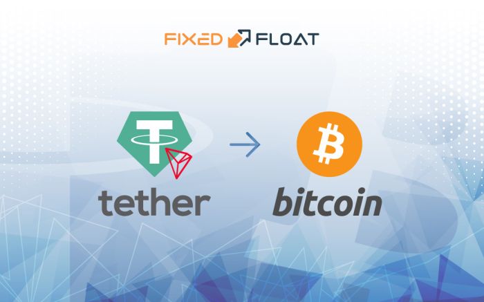 Câmbio USDT (TRC-20) para Bitcoin