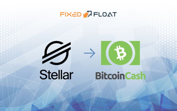 Tauschen Sie Stellar Lumens gegen Bitcoin Cash
